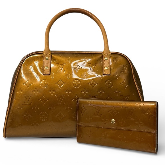 Louis Vuitton Handbags - Louis Vuitton Tompkins Square Monogram Vernis Satchel Bag and Wallet Authentic